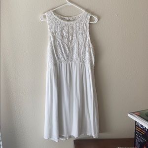White Abercrombie Lace Dress (LARGE TALL)